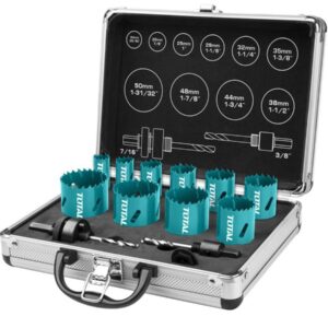 TOTAL 12PCS BI-METAL HOLE SAW SET (TACSH1121)